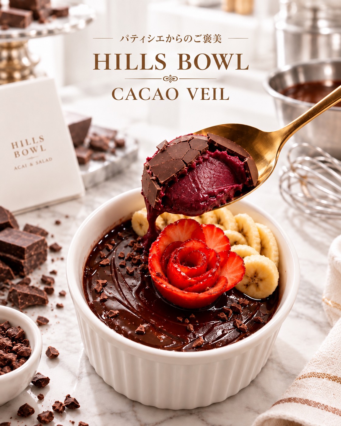 大阪・堀江 HILLS BOWLで人気のショコラアサイーボウル CACAO VEIL